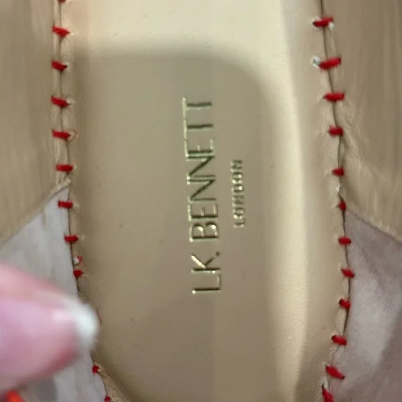 LK Bennett Red Satin Ankle-Tie Espadrille Flats 40 - Picture 8 of 8